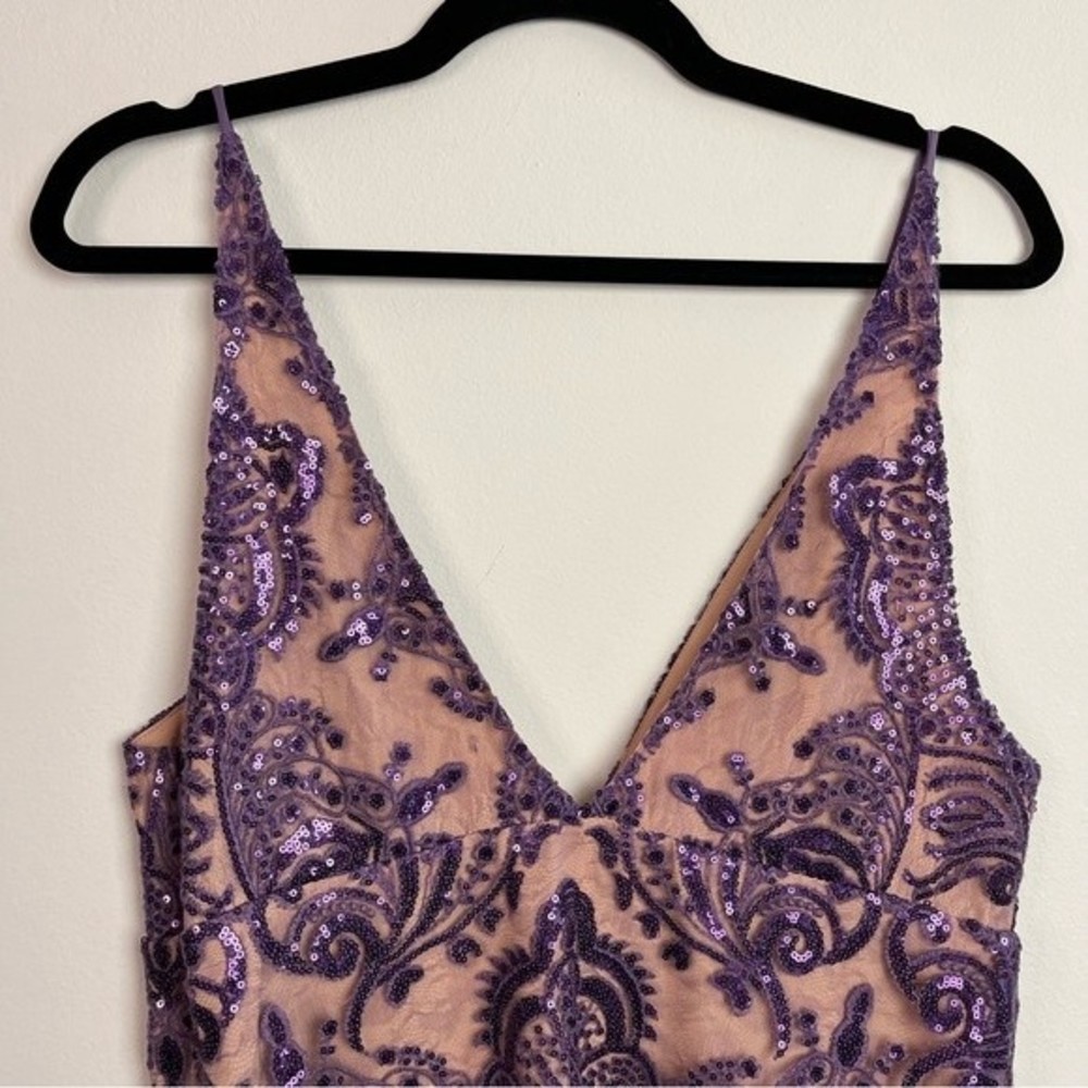 NWT Free People Purple Sequin Mini Dress Size 8 Women - Picture 5 of 12